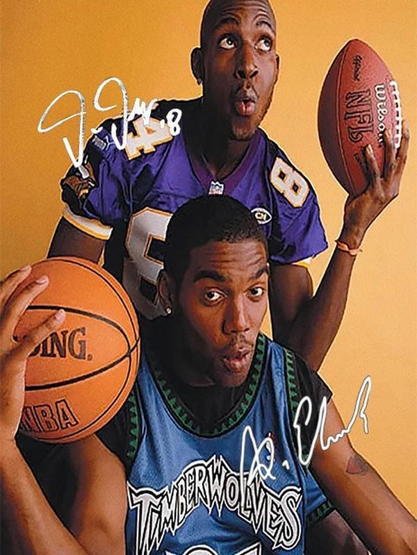 Signature Anthony Edwards And Justin Jefferson Poster