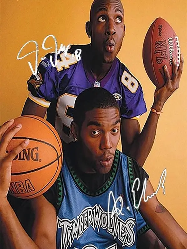 Signature Anthony Edwards And Justin Jefferson Poster