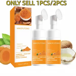 Turmeric Kojic Mousse Cleanser, Deep Cleansing & Nourishing Skin Foam Cleanser, Facial Cleanser for Women & Men All Skin Types, Foaming Facial Cleanser, Unisex