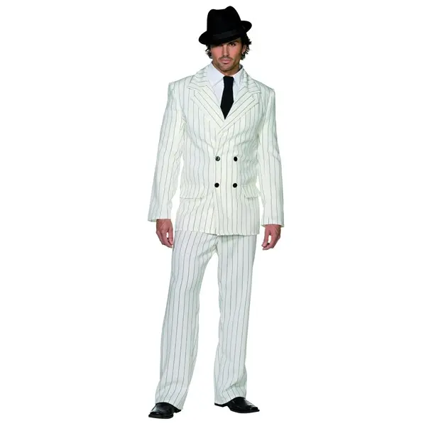 Men's White Gangster Costume