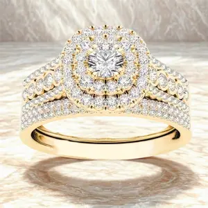 Elegant Women’s Stainless Steel Cubic Zirconia Ring – Sparkling Wedding, Engagement or Anniversary Jewelry, Fantasy Style Make a gift for Valentine's Day, Mother's Day