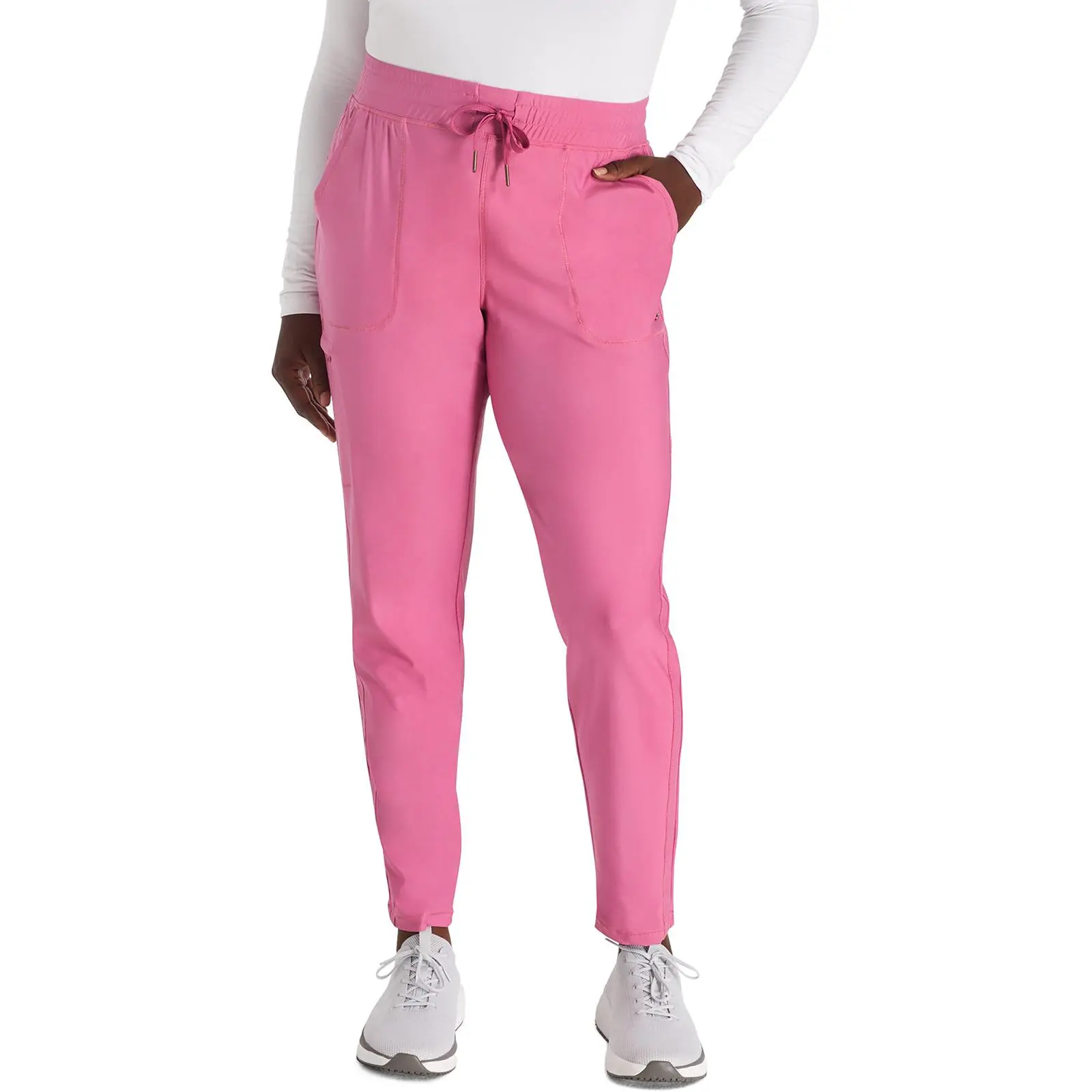 Cherokee Form Mid Rise Tapered Leg Drawstring Scrub Pants