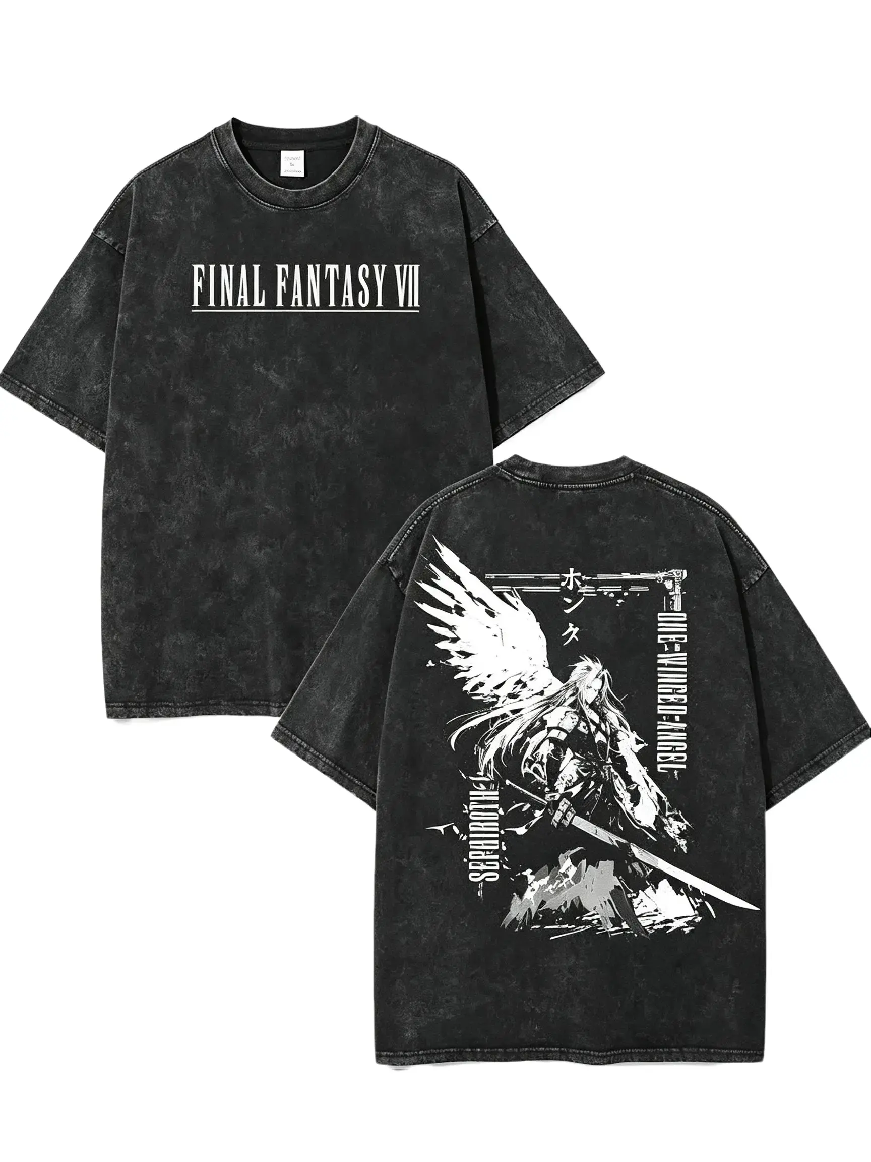 valentine shirts FINAL FANTASY 7 Sephiroth Anime T Shirt, Unisex Softstyle Tee,  T-Shirt, Gifts for Gamers Stylish Japanese ShirtGaming Streetwear Graphic unisex menswear top funny shirt gift Casual Cotton trendy t-shirts symbol t-shirt white tee