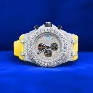 Moissanite Offshore Automatic Watch – Rubber Strap Edition (Branded Presentation)