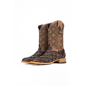 Bradley Pirarucu Square Toe Cowboy Boot