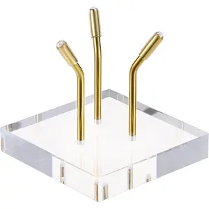 Gold Metal Arm Display Stand Easel with Acrylic Base Decorative Display Easel Holder for Sphere Crystal Ball Eggs Mineral Geodes Rock Seashell, X- Large