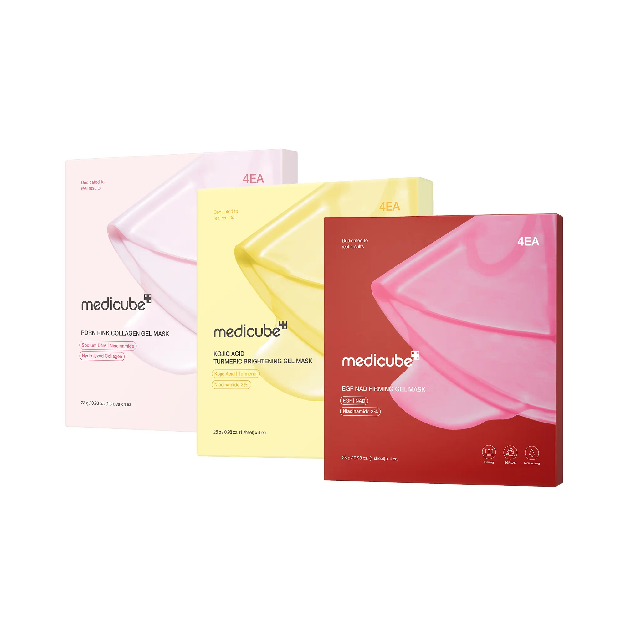 Gold & Pink & Red Jelly Mask Bundle (12 counts)