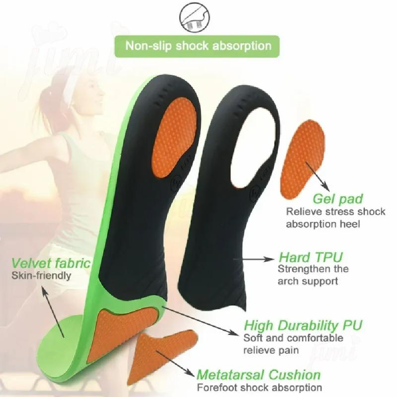 EVA Orthopedic Shoes Sole Insoles for Feet Arch Foot Pad X/O Type Leg Flat Foot Elastic Shock Absorption Comfortable Insoles