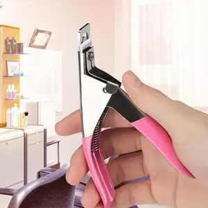 1pc Professional Straight Edge Nail Clippers, Metal Blade, Unscented, for Acrylic & Fingernail Cutting, Modern Style Manicure Cutter, Guillotine Cut False Nails Tool