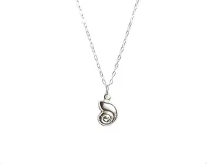 Dainty Sterling Silver Conch Shell Necklace Perfect for Layering
