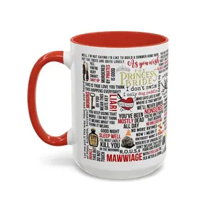 The Princess Briide Inspored Red Accent Mug, Classic Love Sotry Coffee Cup Gilf