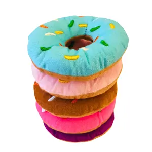 Donut Toy for Doggies - Plush Pet Toy Donuts Dog Chew Toy Indoor Interactive Puppy Toys Pet Supplies Accessories (One donut with Free Gift)