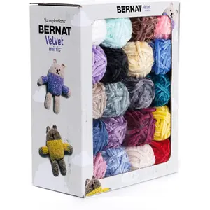 Velvet Minis Classic Yarn - 1 Pack of 700g/25oz - Polyester - #5 Bulky - 41 Yards - Knitting/Crochet