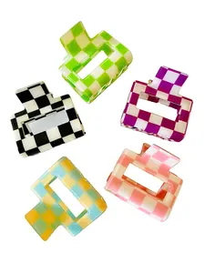 Checkered 2" Hair Clips