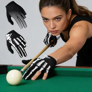 Billiard Pool Gloves for Left Hand 3 Finger, Billiard Accessories, Snooker Cue Sport Glove Popular Sizes for Men & Women