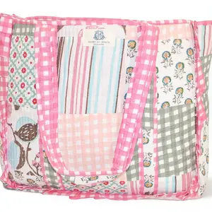 Rose Chapelle | Large Quilted Ruffle Tote Bag