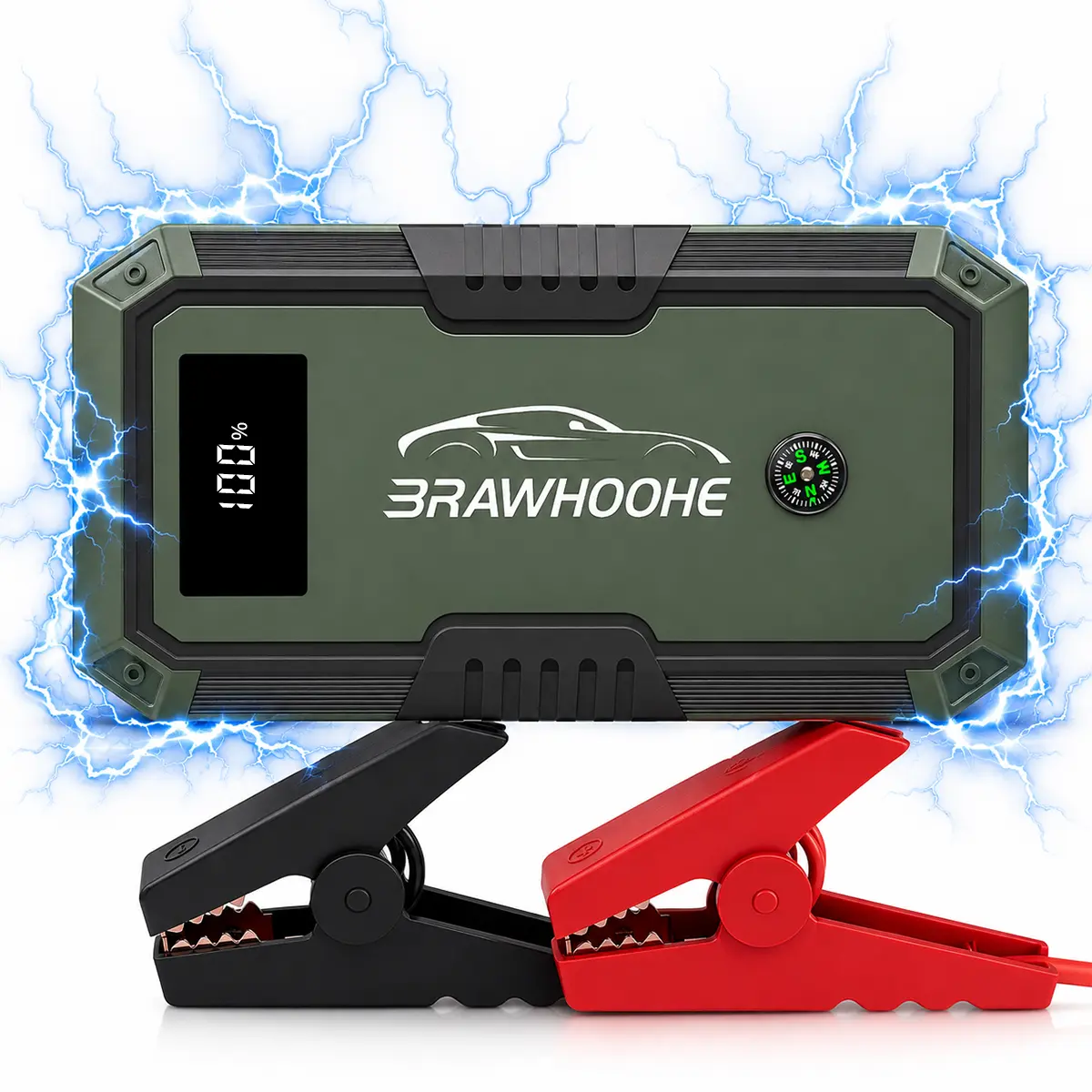 12V Portable Car Jump Starter with 10000mAh Power Bank,  LED Light, Emergency Battery Booster Kit, Car Tool Kit, Essential Auto Accessories for Roadside Assistance, Daily Driving & Travel