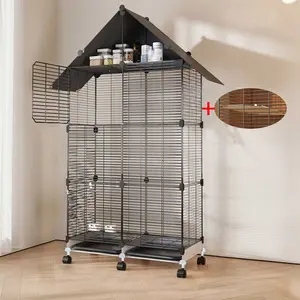 Large Bird Cage Parrot Nesting Home Ecological Breeding Luxury Villa, Suitable for Aviary Birds, Ideal Habitat Choice, Durable Iron Cage