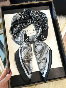 1pc Paisley Printed 27.6 Inch Silky Bandana, Versatile Accessory For Men As Neck Scarf, Headscarf, Headband And More