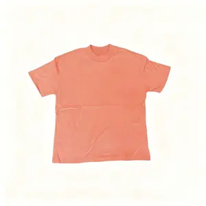 Coral Color Oversize t-shirt Casual Crewneck Menswear Shortsleeve for Everyday Use Comfortable Fit Versatile for Various Occasions