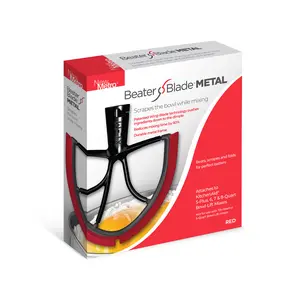 Large XL-M BeaterBlade Flex Edge Scraper for KitchenAid Pro 5-Plus, 6, 7 & 8-QT Bowl-Lift mixers - 9.5-inch Bowl Diameter - No Glass or Tulip Bowls - New Metro Design