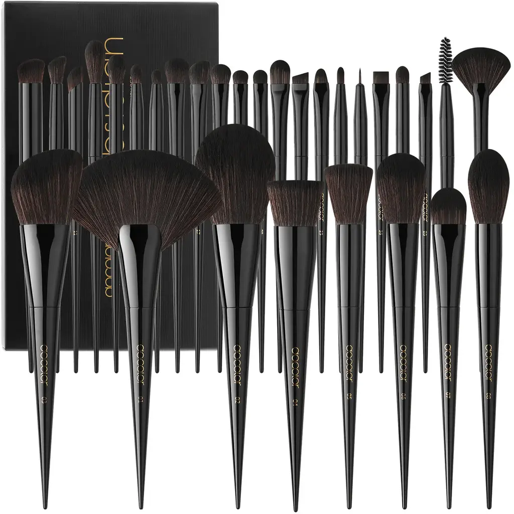 Docolor Obsidian Pro Makeup Brush Set, 30 in 1  Luxury Brush Kit with Eye brushes & Face Brush for Artist & Experts