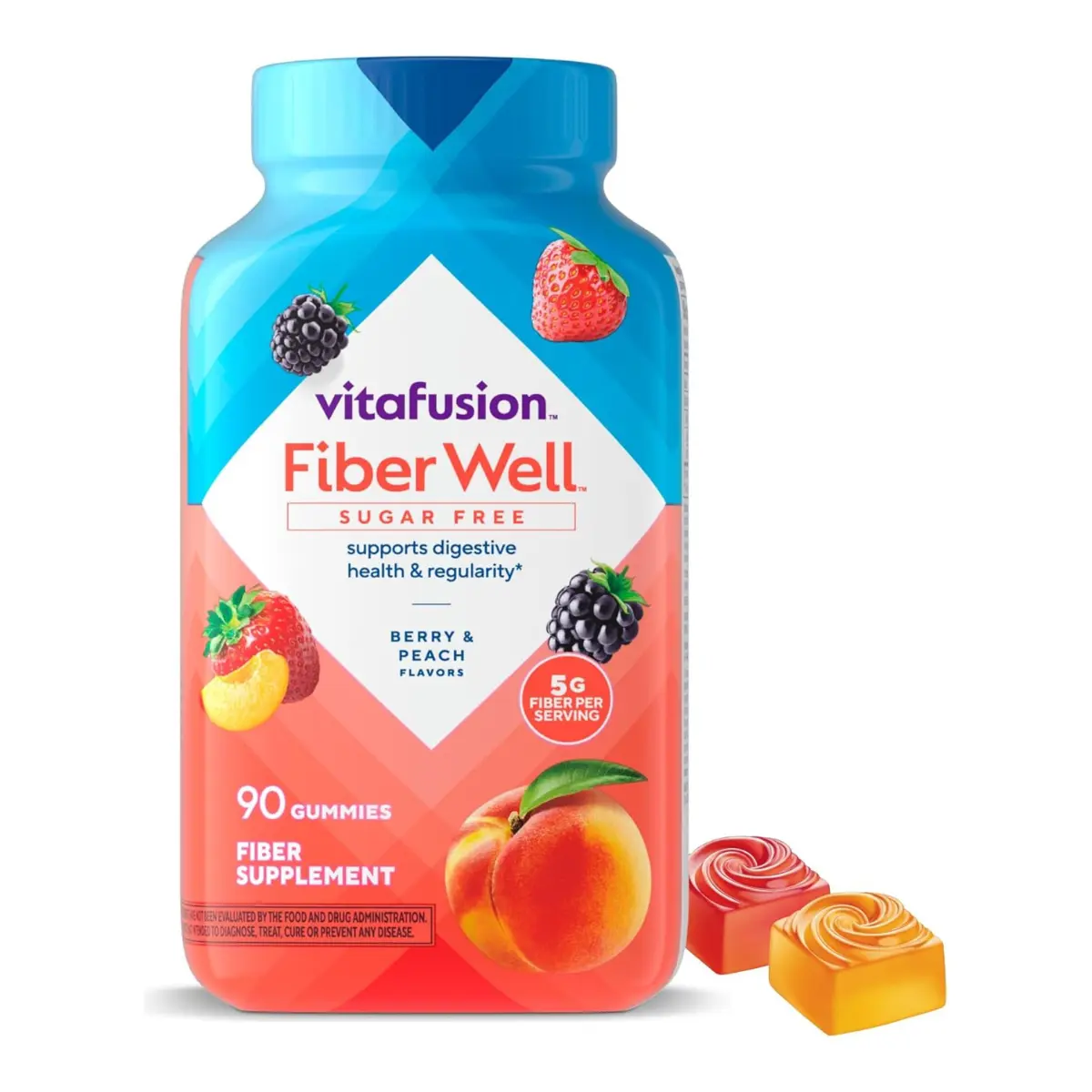 Vitafusion Fiber Well Gummy Vitamins, 90 Count (Packaging May Vary)
