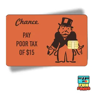 Poor Tax Credit Card Skin - Vinyl Sticker for debit cards, Waterproof, Glossy or Holographic - Easy to apply funny card sticker credit card