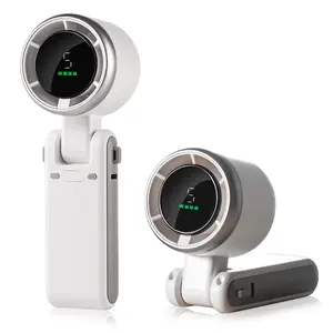 Portable 3-in-1 Turbo Mini Fan - 180° Foldable Handheld Fan with 3600mAh Battery & LED Display, 5 Speed Settings - Personal Cooling Fan for Travel, Outdoor, Home Use