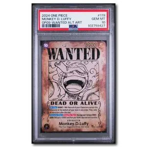 PSA 10 Monkey D Luffy OP09 WANTED #119