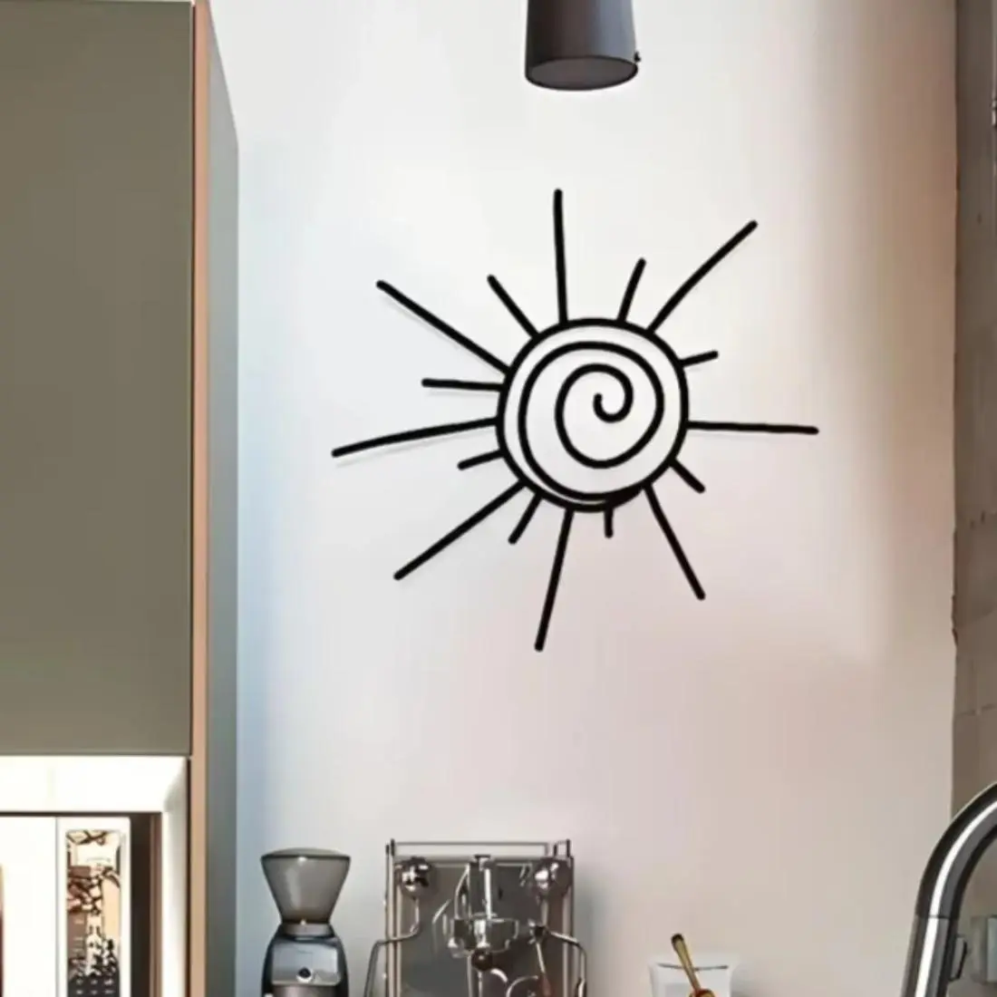 Metal Sun Wall Art, Durable Sun Wall Decor, Modern Minimalist Design, Wall Art Decoration for Home Garden Patio Beach, Home Decor, Garden Decor, Patio Decor