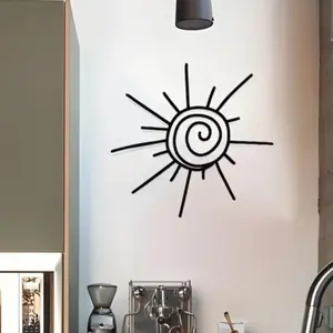 Metal Sun Wall Art, Durable Sun Wall Decor, Modern Minimalist Design, Wall Art Decoration for Home Garden Patio Beach, Home Decor, Garden Decor, Patio Decor