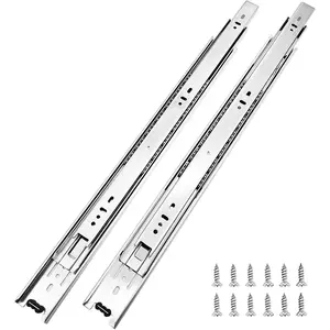 6 Pairs of 12 Inch Hardware 3-Section Full Extension Ball Bearing Side Mount Drawer Slides,100 LB Capacity Drawer Slide