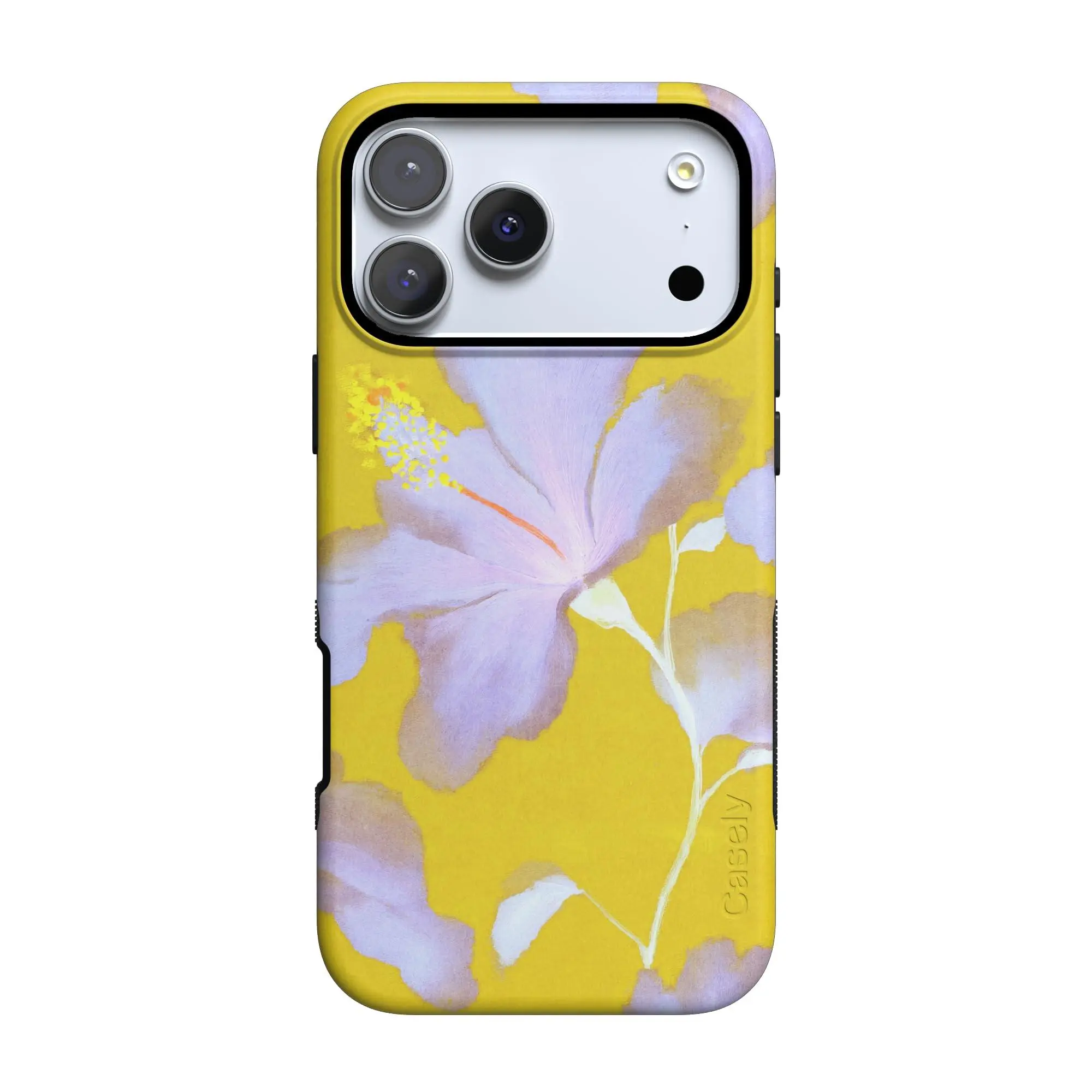 Casely iPhone 17 Pro Case | Sunwashed Painted Floral | Hibiscus Haze | Bold Protective Design | Compatible with MagSafe