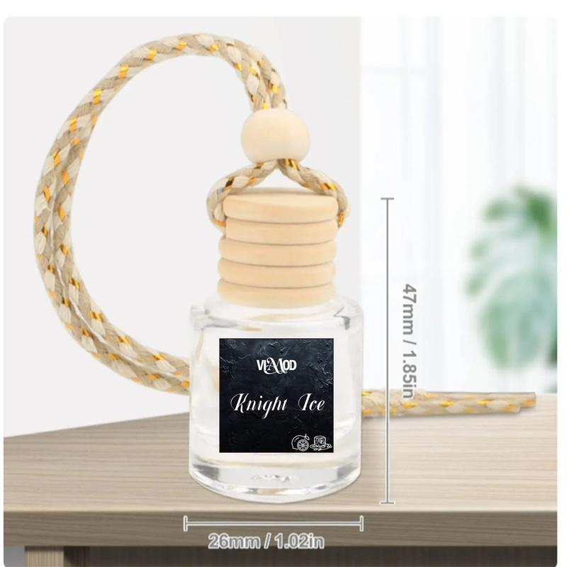 VIAMOD KNIGHT ICE 2PCS Hanging Car Fresheners – Elegant Wooden Bead Diffusers with Refreshing Scent