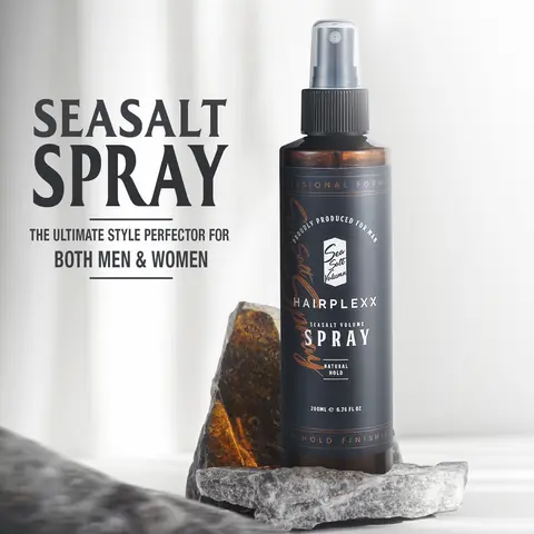Hairplexx Sea Salt Volume Hair Spray for Women & Men - Natural Thick Volumizing Look with Matte Finish, Paraben-Free Formula, 6.7 fl oz - Haircare Gel