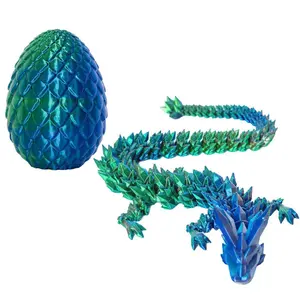 3D printed dragon-shaped Easter basket filling surprise eggs, movable dragon egg ornaments, high-end dragon-shaped fingertip decompression desktop toys, Decorative Fidget Figurine, Christmas decorations and Easter egg filling gifts for kids