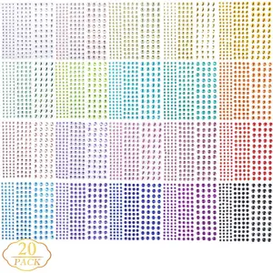 Sticker, 3300 count Self Adhesive Rhinestone Stickers Self Adhesive Stickers, Rhinestones for Crafts Self Adhesive