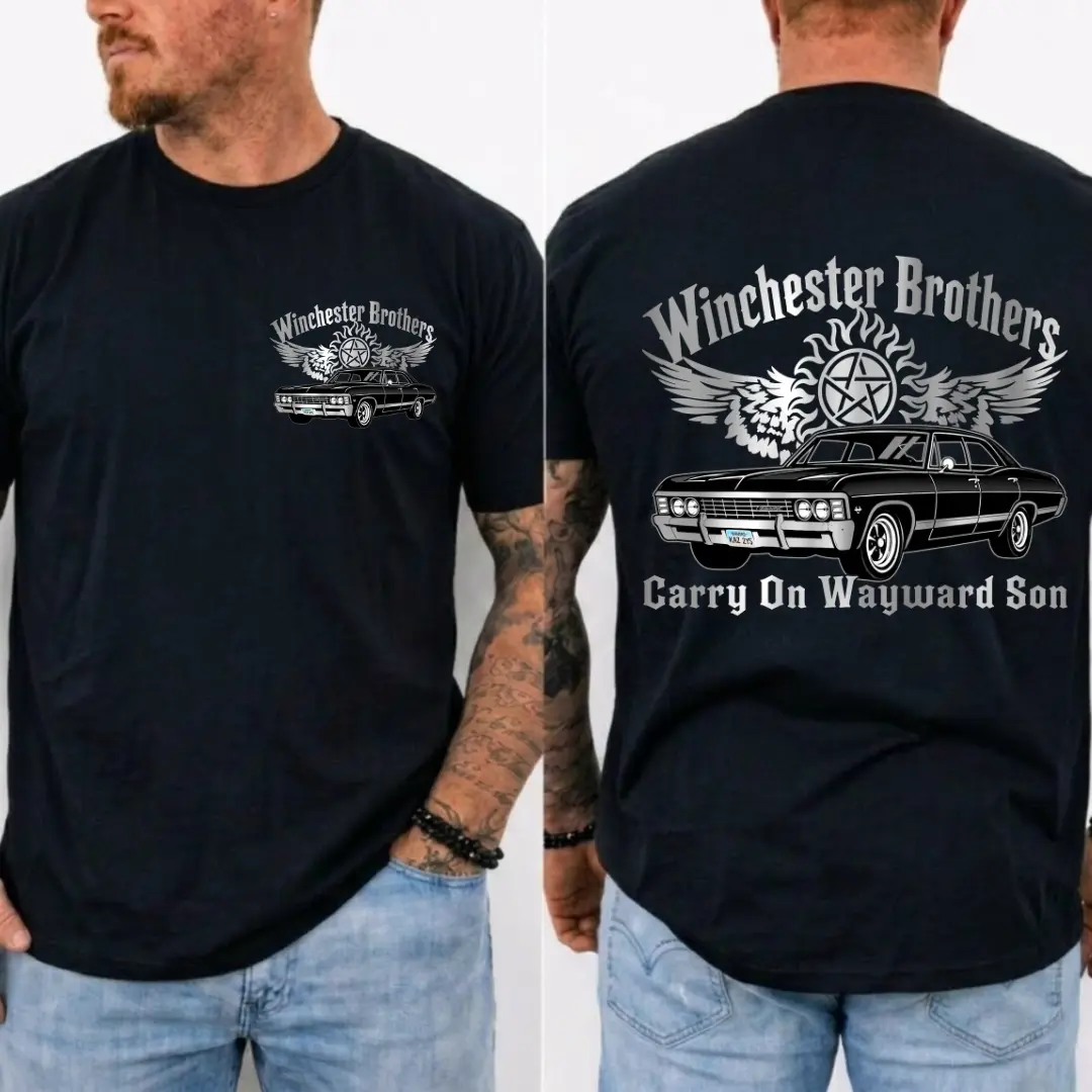 Winchester Brothers t-shirt, Supernatural movie t-shirt, carry on wayward son shirt, Gifts for men and women, MADE IN USA.