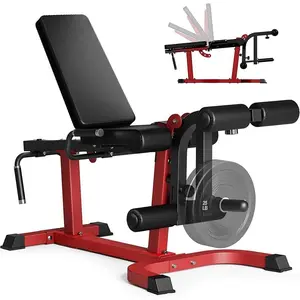 Leg Extension and Curl Machine, Adjustable Leg Curl Machine for Home Gym, Seated Leg Extension and Lying Curl Machine for Lower Body Workouts