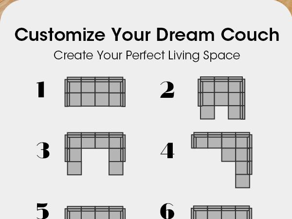 4-8 Seat Modular Sectional Sofa with Storage, Sturdy Solid Wood Structure, Modular Sectional Sofa Cloud Couch Washable, Spacious Couches for Living Room, Apartment, Loft, Beige