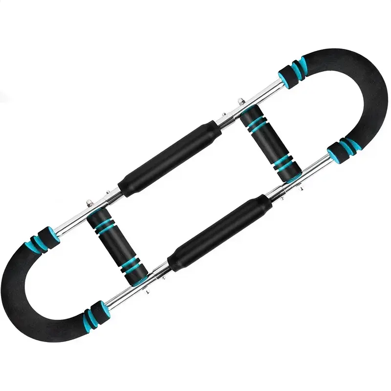Adjustable Resistance Power Twister Bar for Men, Arm & Chest Workout Equipment, Upper Body Strength Trainer, Portable Home Gym Equipment for Fitness Training