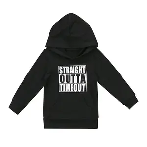 Toddler Baby Long Sleeve Hoodie Pullover Funny Letter Print Cotton Casual Hooded Sweatshirt Kids Girl Boy Fall Winter Clothes Outfits