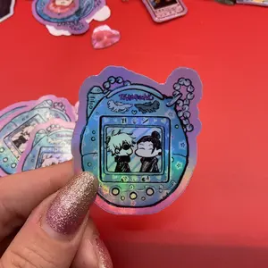Tamagotchi Satosugu Sticker JJK anime Holographic decoration journal Crafts Decor Mini