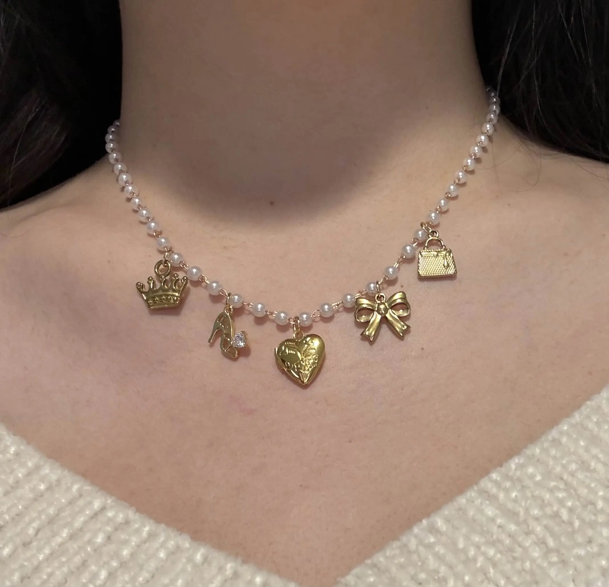 Pearl Chain - Custom Charm Necklace or Bracelet