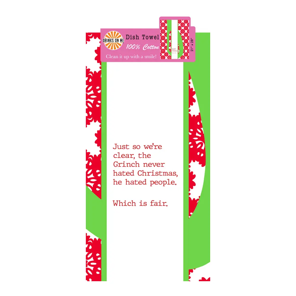 CHRISTMAS Grinch Dish Towel