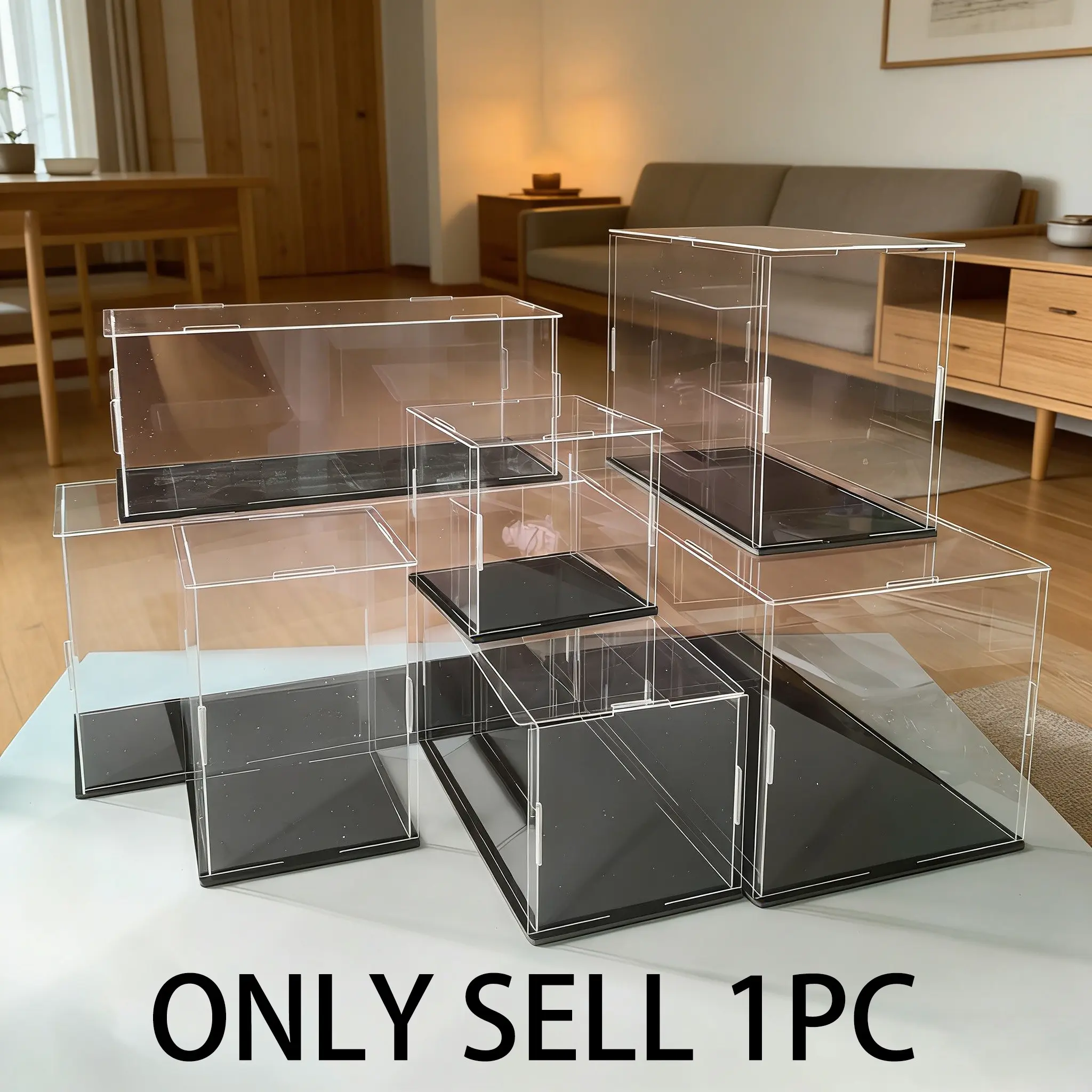 High Transparency Acrylic Display Box, Dust-Proof Moisture-Resistant Storage Cabinet, Large Capacity Model Organizer, Anime Collectible Case, Office Desk Organizer, Clear Storage Box, Dustproof Organizer Boxes, Dustproof Storage
