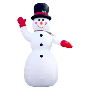 G128 14.76 ft H Snowman Christmas Inflatable Decor with LED Lights, Christmas Outdoor Holiday Yard Decoration, Fast Inflate, Weather-Resistant, Outdoor Use