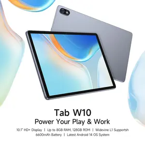 Ulefone Tab W10 Tablet, Android 14, WiFi Tablets 10.1" 8GB RAM+128GB ROM/TF 1TB, Widevine L1 6600mAh Octa core, 8MP+5MP Cameras, Dual Speakers - Portable Tablet for Work/Study/Entertainment