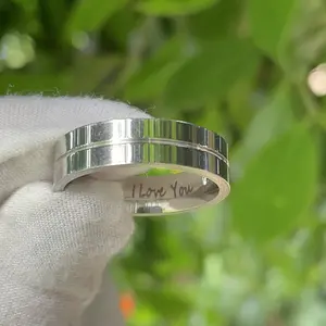 ILY Ring - Silver - 8mm Band Width - Stainless Steel Construction